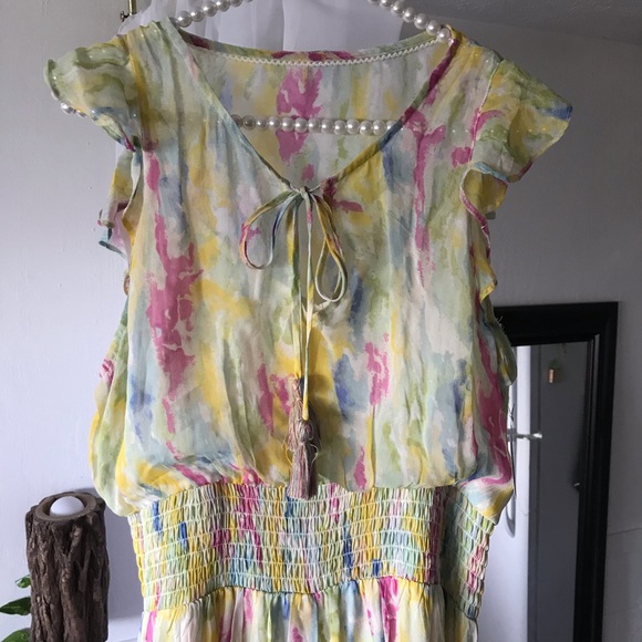 Anthropologie Watercolor Maxi Dress - Picture 8 of 8